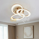 Lustra LED 144W cu Telecomanda Safir 3 Tipuri de Lumini Auriu